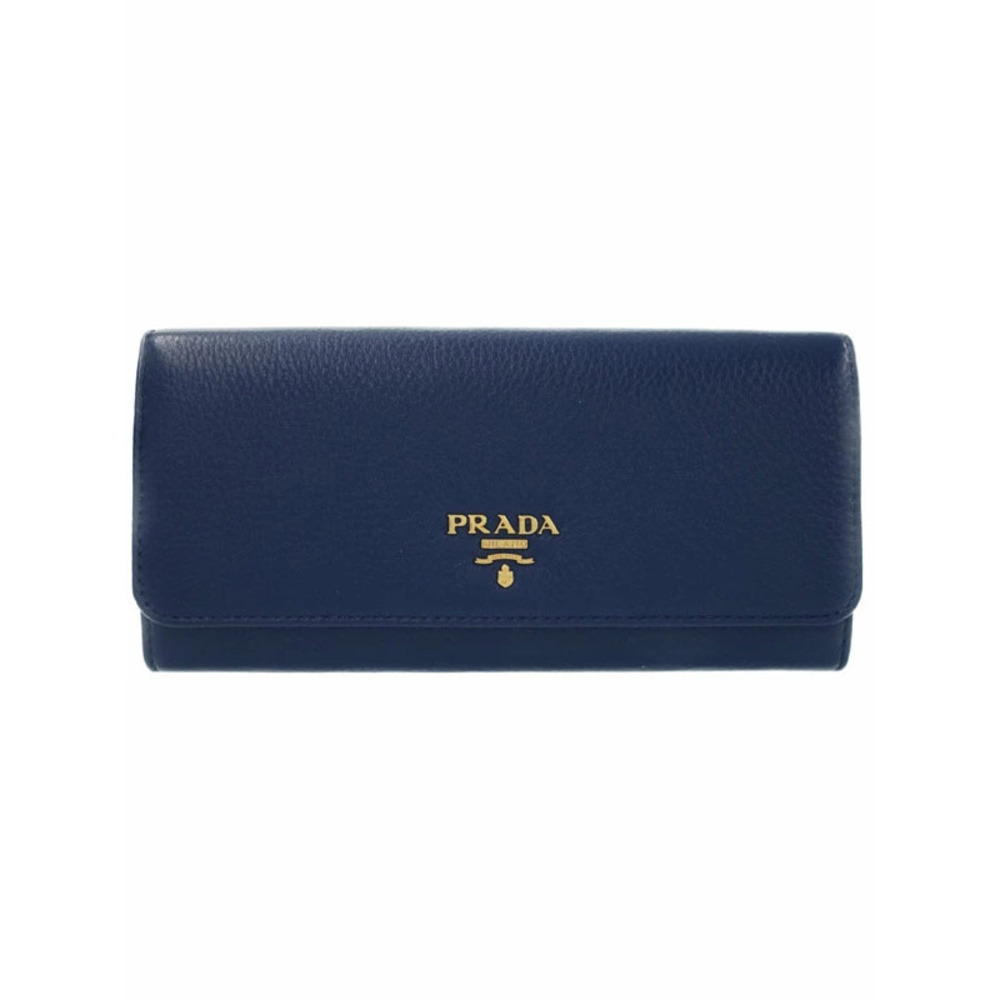 Prada Leather Bi fold Long Wallet